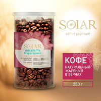 Кофе Никарагуа Марагоджип в зернах "SOLAR", ПЭТ БАНКА,  250г