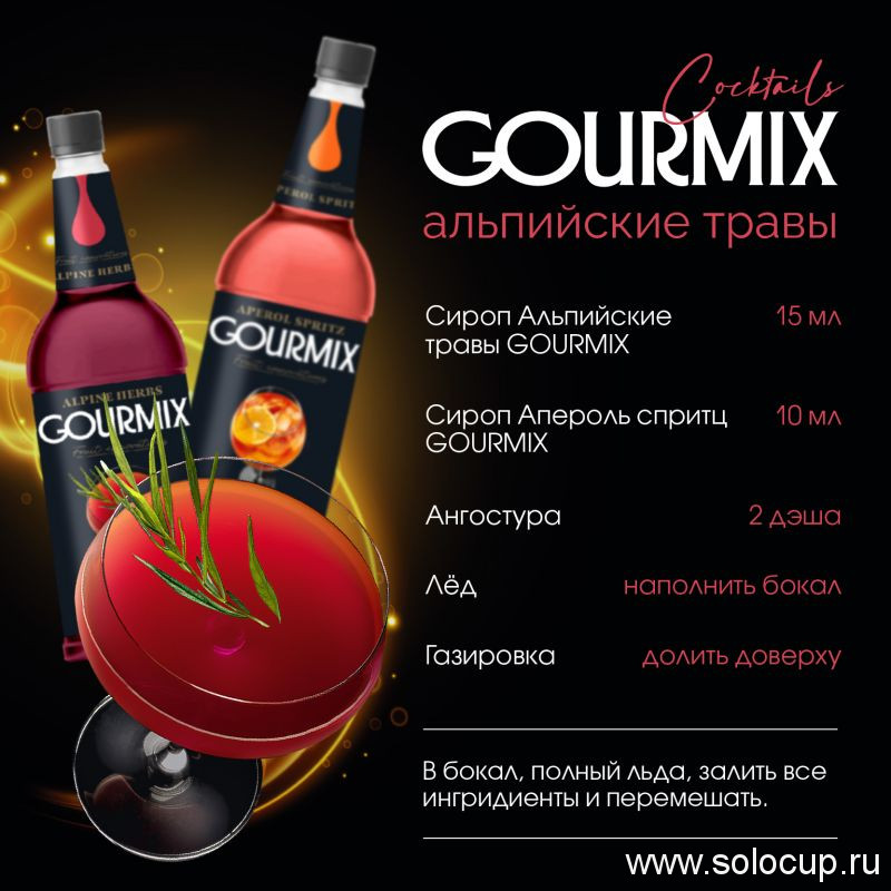 Сироп Альпийские травы Fruit Innovations Gourmix 1000мл