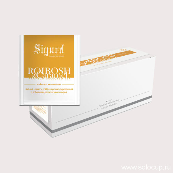 Чайный напиток SIGURD Ройбуш с карамелью в пакетиках 30*2 гр.