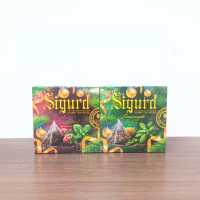 Чайный набор SIGURD Новогодний №3 (Малина-мята, Лимонный мирт-вербена) 2гр*15пир*2пач