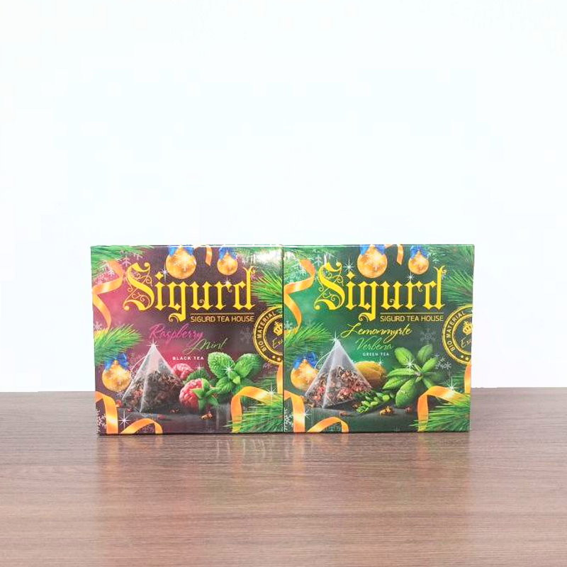 Чайный набор SIGURD Новогодний №3 (Малина-мята, Лимонный мирт-вербена) 2гр*15пир*2пач