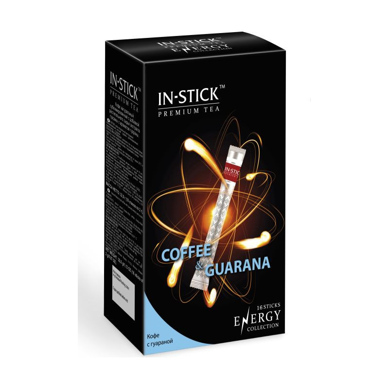 Кофе в стиках IN-STICK ENERGY сублимированный с Гуараной 16 стиков по 2 гр.