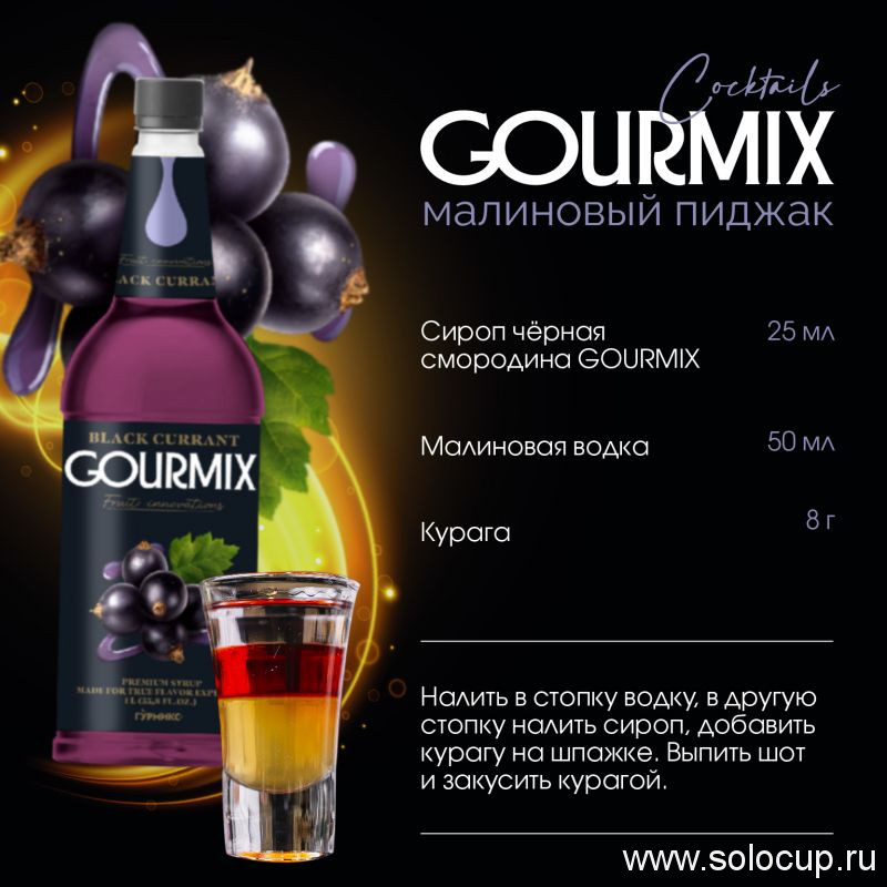 Сироп Чёрная смородина Fruit Innovations Gourmix 1000мл