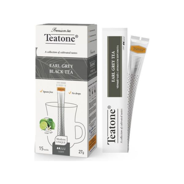 Черный чай Аромат бергамота TEATONE в стиках (15шт*1,8г), 743