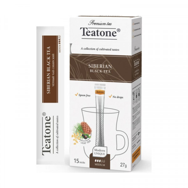 Черный чай Аромат кедра и можжевельника "Сибирский" TEATONE в стиках (15шт*1,8г) 1375