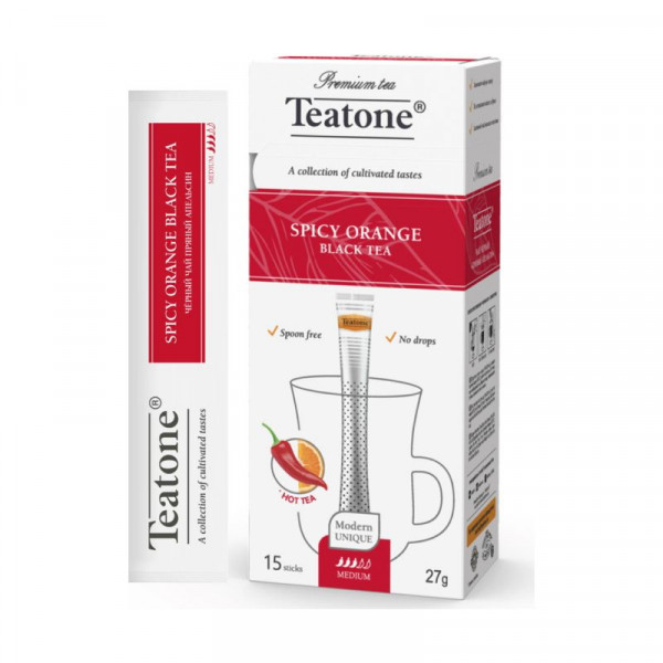 Черный чай Аромат перца с апельсином "Пряный апельсин" TEATONE в стиках (15шт*1,8г) 1373