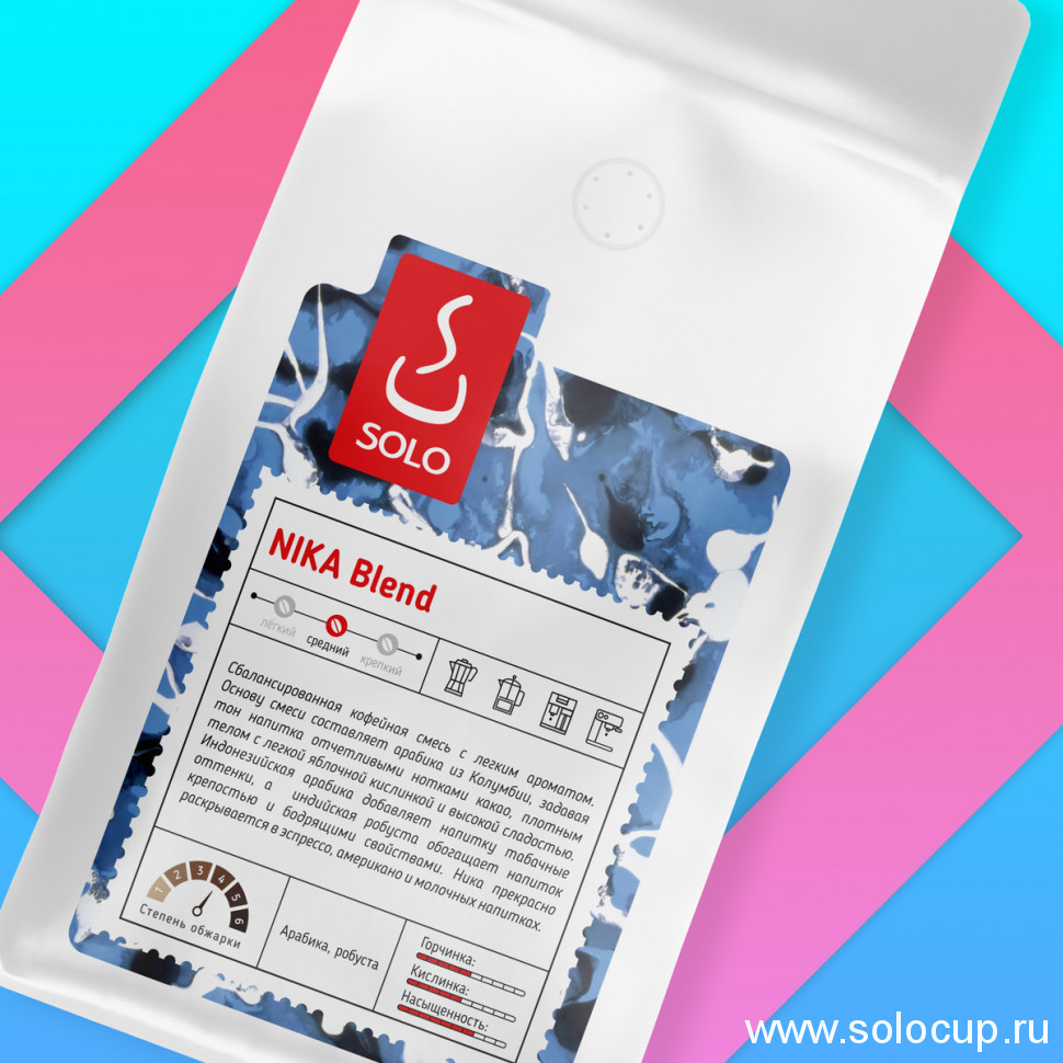 Кофе НИКА смесь Арабика 80% Робуста 20%