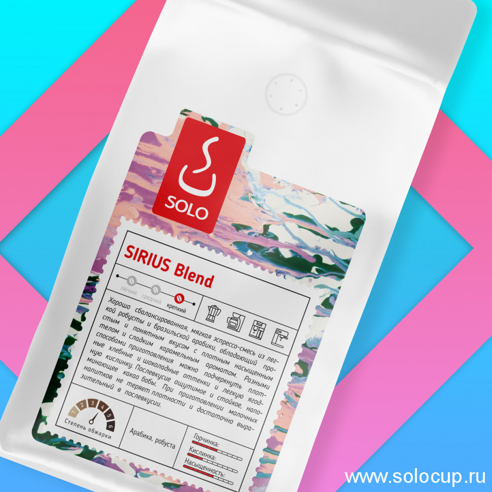 Кофе СИРИУС смесь Арабика 70% Робуста 30%
