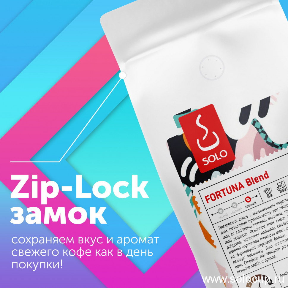 Кофе ФОРТУНА смесь Арабика 50% Робуста 50%